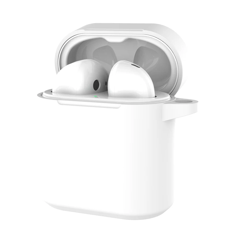 3 шт. аксессуары для huawei Honor FlyPods Fly Pods Pro защитный чехол s для Freebuds 2 Pro металлический крючок и веревка и зарядный чехол - Цвет: Only White Case