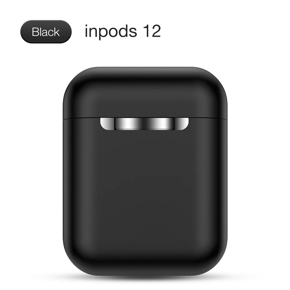 Black Дропшиппинг inPods 12 TWS Bluetooth 5,0 наушники i12 TWS Macaron 3D беспроводные наушники сенсорное управление Модель AAA Качество - Цвет: Black