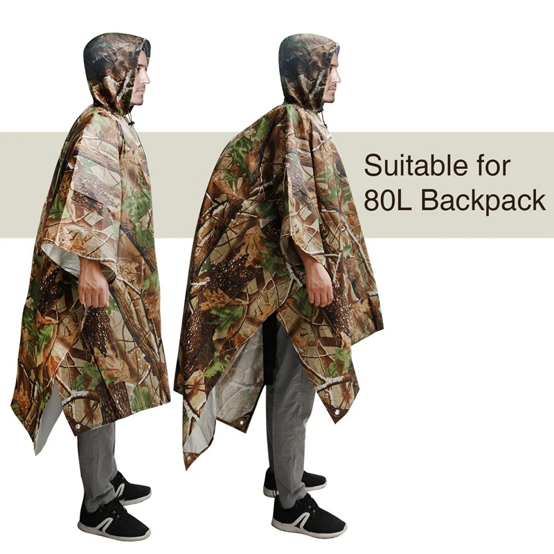 Outdoor Three-In-One Raincoat Multi-Purpose Backpack Raincoat Outdoor Beach Mat Waterproof And Moisture-Proof Camping Tent Sun A