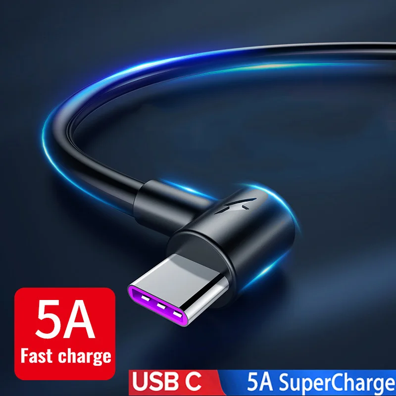 1 м 2 USB C Быстрый кабель 5A Type зарядный Тип Кабеля для Samsung Galaxy S10 S10e Note10 Huawei Mate30Pro Honor20