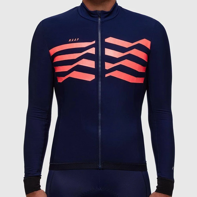 jerseys maap, зимняя велосипедная майка, мужская, с длинным рукавом, для горного велосипеда, Джерси, одежда, Mtb, куртка, для езды на велосипеде, топы, Майо, Ciclismo, сохраняет тепло - Цвет: jerseys