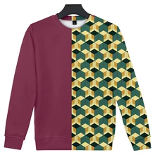 LUCKYFRIDAY/Популярная толстовка с длинными рукавами и круглым вырезом с принтом «Демон», «киметсу», «Нет яйба», трендовая Повседневная Толстовка с круглым вырезом