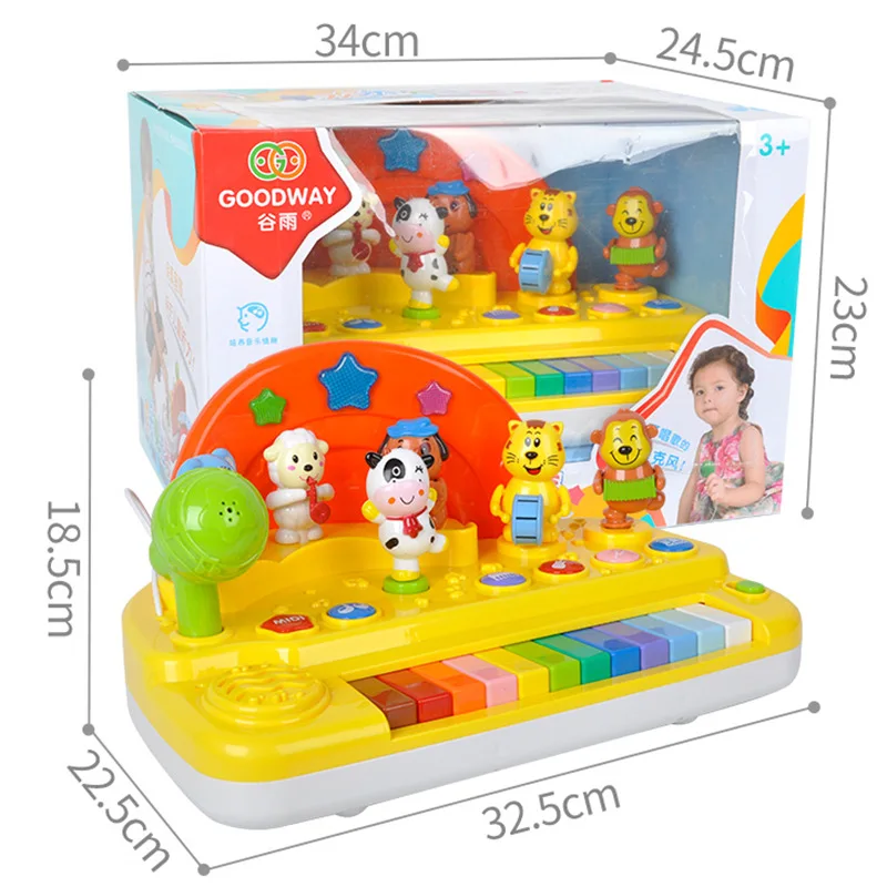 

GOODWAY CHILDREN'S Electronic Keyboard Baby Music Hand Drum Infants Early Childhood Educational Toy Piano GIRL'S 1-3 Years Old