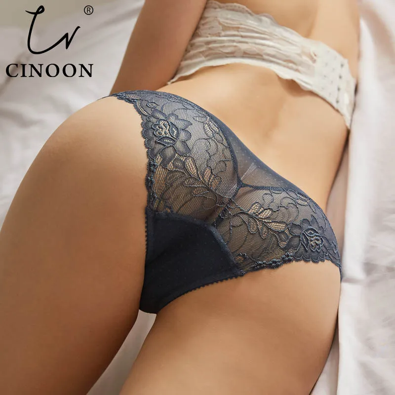 Женские кружевные трусы CINOON модные высококачественные прозрачные трусики