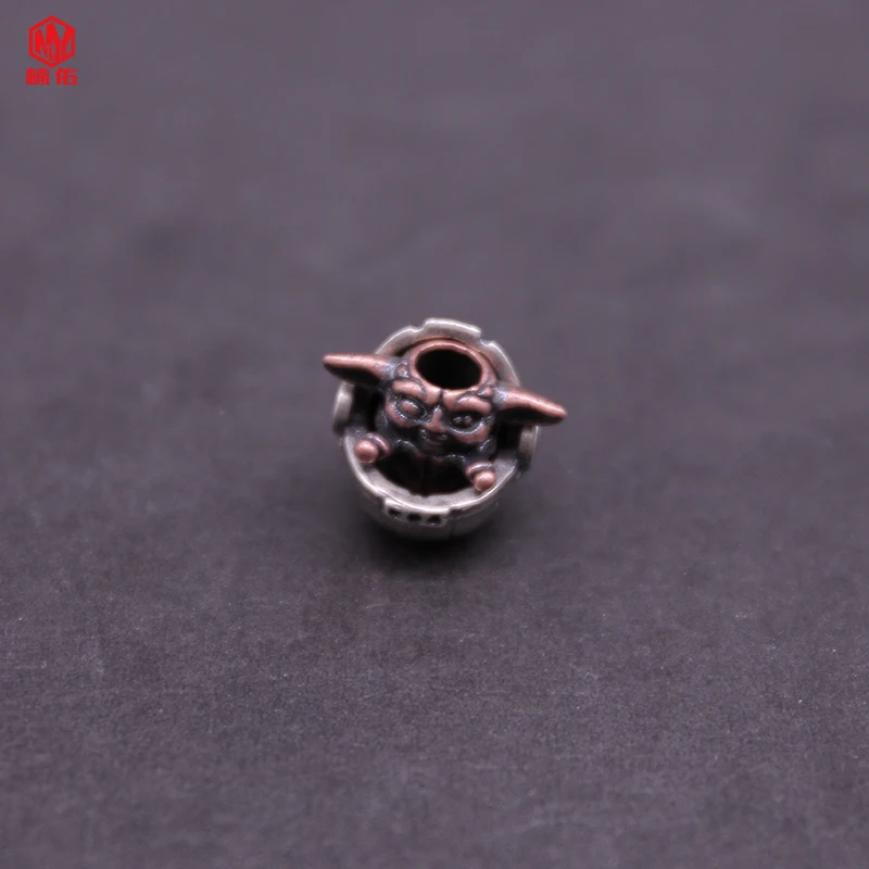 

1 шт. белые медные бусины ножа инопланетянина, аксессуары для браслетов из Паракорда EDC, «сделай сам», уличный зонт, веревка, подвеска, автомобильный брелок, подвеска