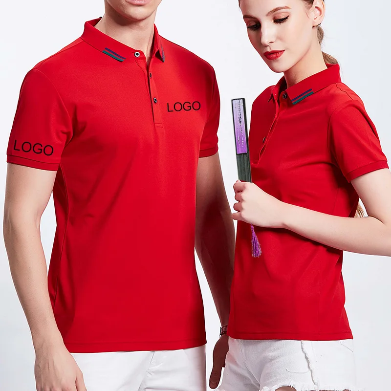 

Custom embroidery polo shirt and women bamboo fan do stage performances but also for business groups gifts print unisex shirt