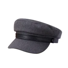 Осенняя и зимняя новая женская военная Кепка шляпы матроса мужские плоские Кепки из хлопка военная школьная шляпа Головной убор моряка полосатая шляпа