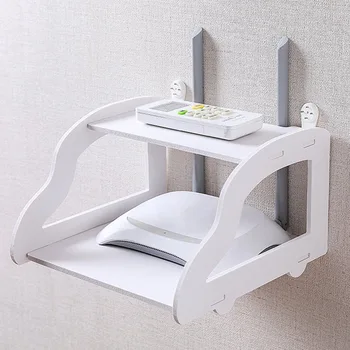 

Wireless Wifi Router Storage Box Telephone Storage Rack Wall Mounting TV Set-Top Doublelayer Box Storge Rack Bracket 2020
