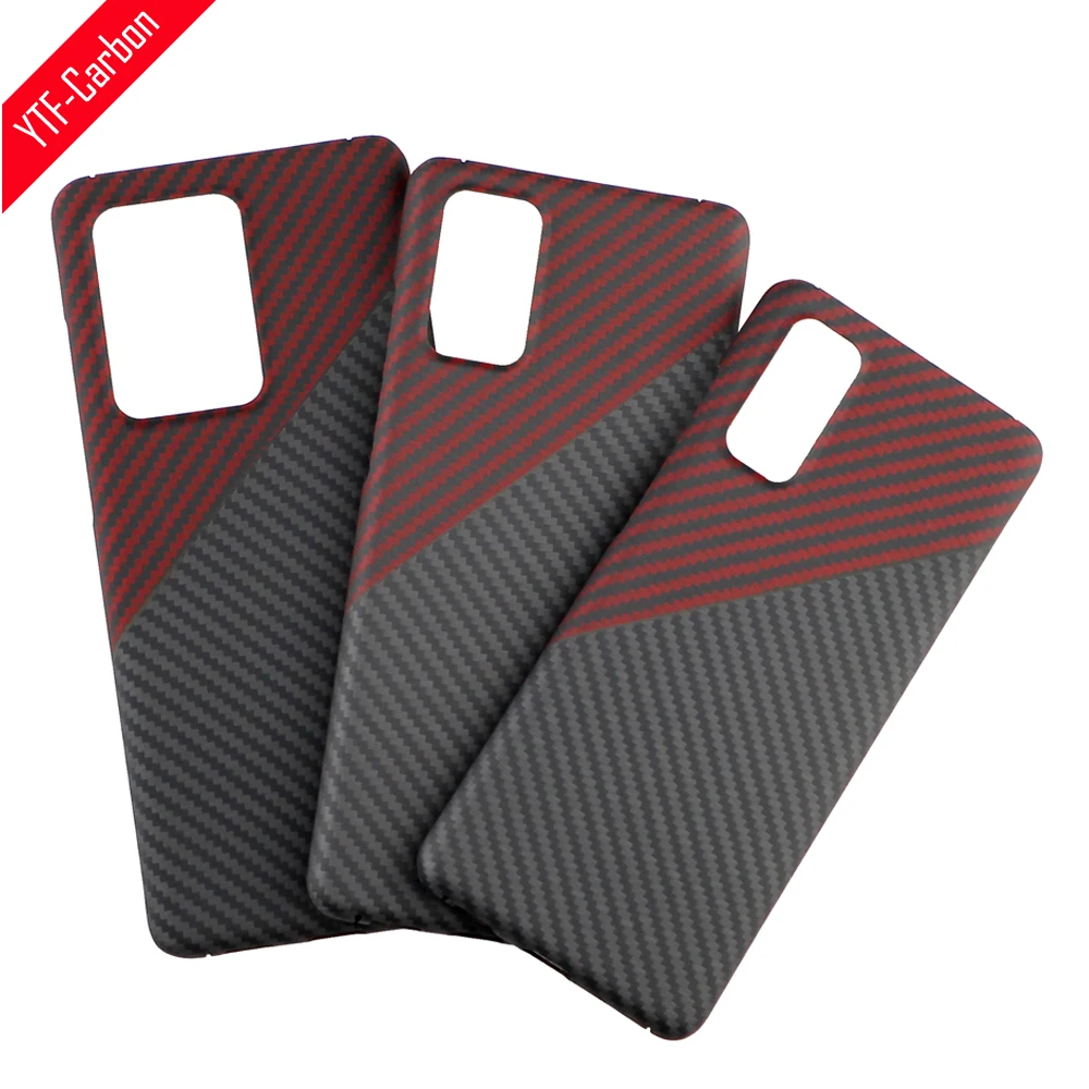 YTF-Carbon Carbon Fiber Phone Case for Samsung Galaxy S20 Ultra S20 S20 Plus Real Carbon Fiber Hard Cover Cases Color matching