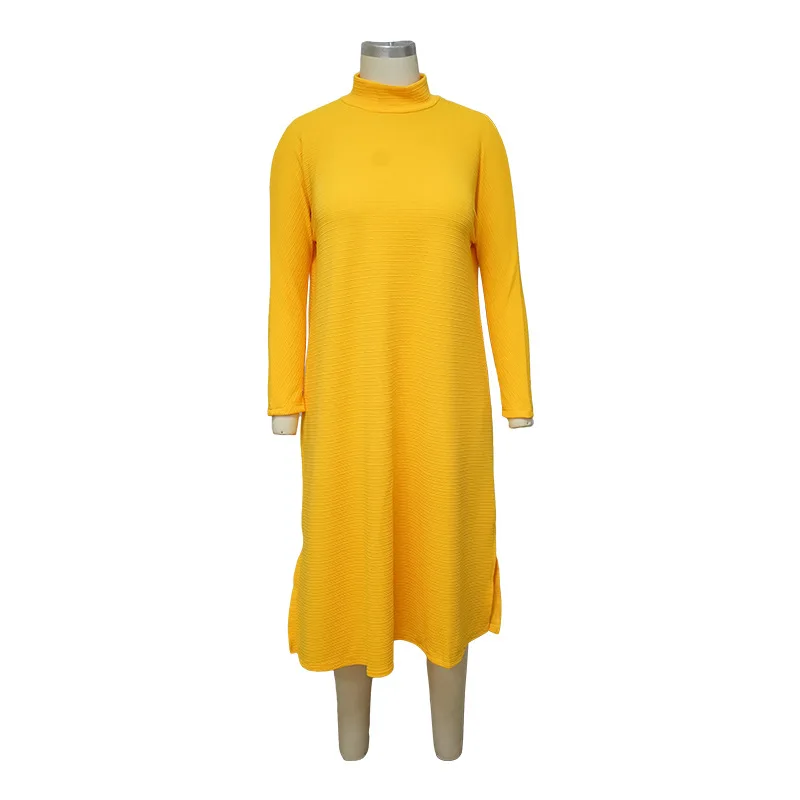 Африканская уличная одежда желтое платье трапециевидной формы с воротником
