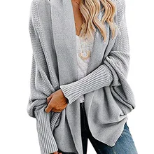 Lugentolo женский свитер, кардиган, осень и зима, стиль, рукав летучая мышь, однотонный, Повседневный, 12 цветов