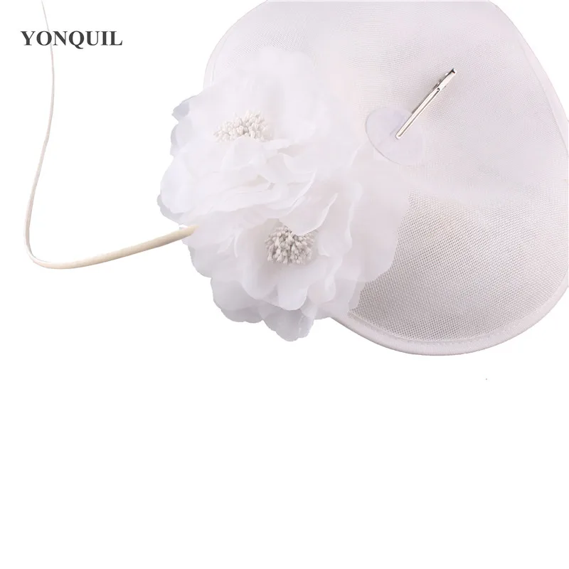 Винтажное красивое украшение для волос в виде цветка шляпы для элегантных женщин свадебные коктейльные гонки fedora Шляпа дамы формальное платье головной убор заколка для волос