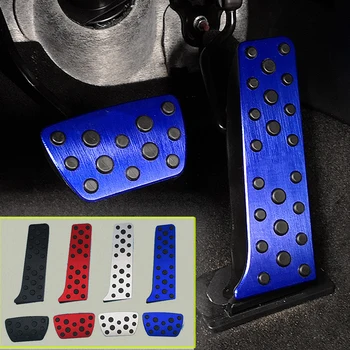 

2Pcs Aluminum Pedal Foot Rest Brake Speed Cover Trim Non-Slip Protector Decoration For Toyota RAV4 2019 2020 Accessories