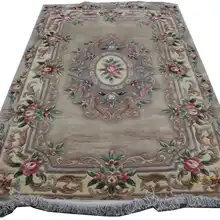 Тканый шерстяной ковер мягкий для гостиной ручной вязки толстый плюш французский тканый Античный Декор растительный дизайн