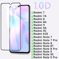 10D Schutz Glas Für Xiaomi Redmi 7 7A 8 8A 9 9A 9C K30 Gehärtetem Screen Protector Redmi Hinweis 7 8 8T 9 9S Sicherheits Glas Film
