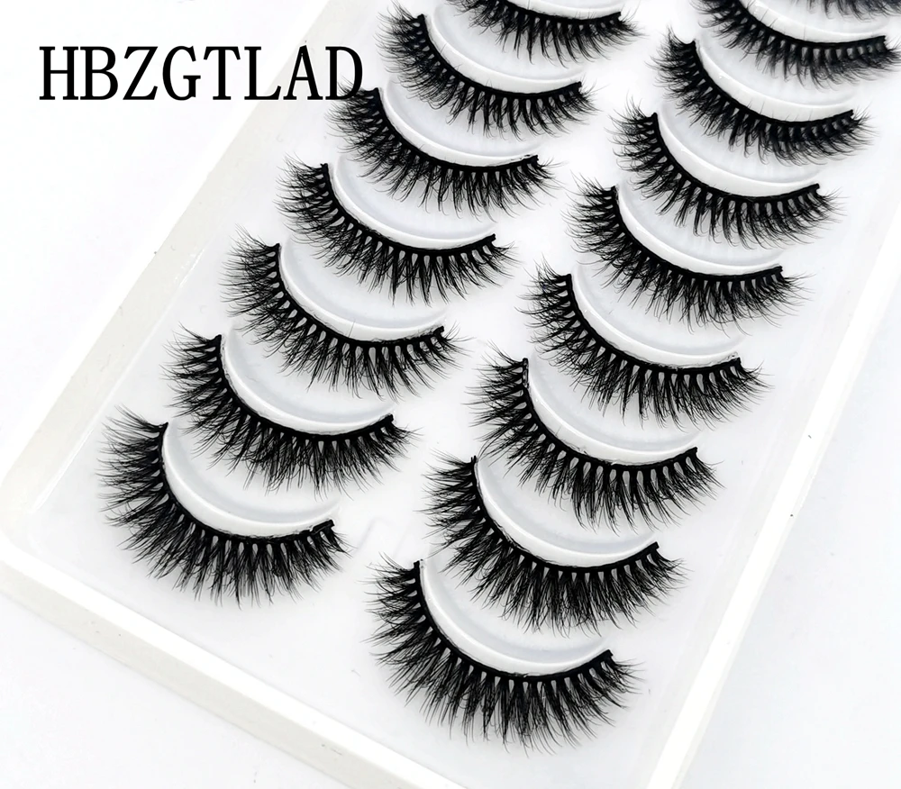 10 pairs Wispy Short Lashes 3d Mink Faux Lashes Natural Long Eyelashes Extension Make up Soft Fake Eyelashes eyelash extensions fake eyelashes eyelash extension eyelash extension lashes false eyelashes