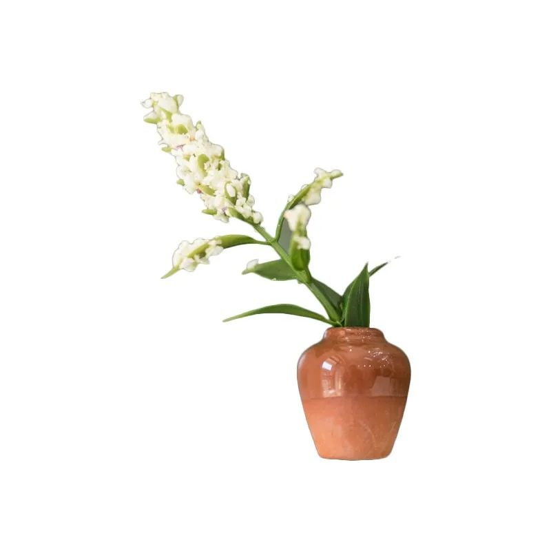 3-10pcs Mini Ceramics Vase Fridge Magnets Label Bonsai Magnet Button Potted Simulation Flower Vase Refrigerator Message