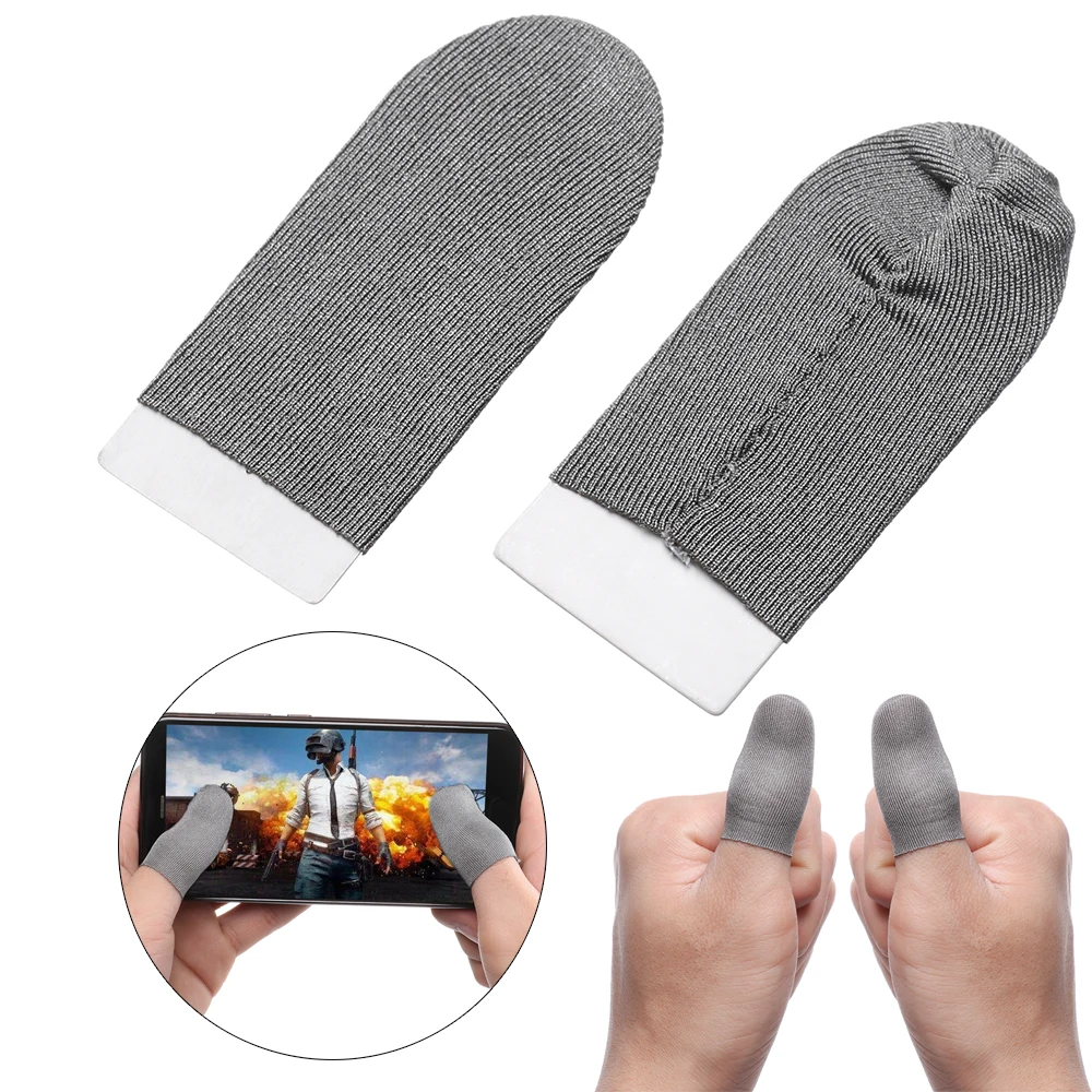 

1Pair Game Controller Finger Cover Sweat Proof Fingerstall Non-Scratch Sensitive Sleeve Mobile Touch Screen Finger Sleeve