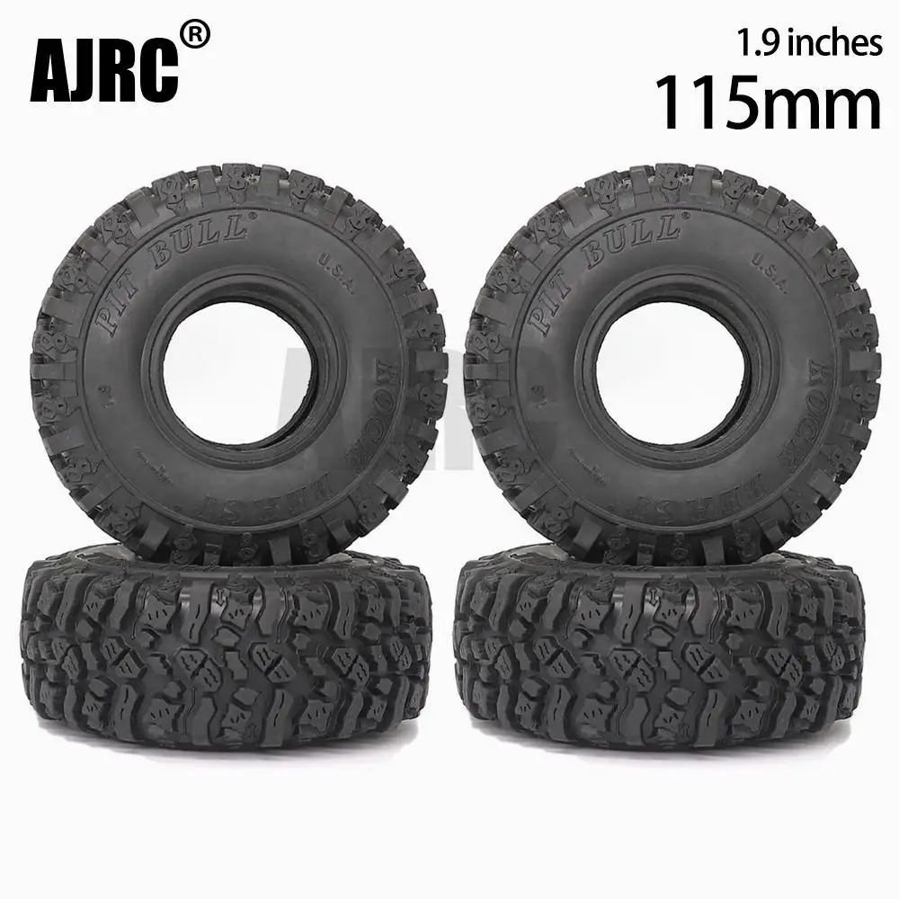 4 шт. резиновые шины 115 мм для гусеничного автомобиля 1:10 RC Crawler Axial SCX10 II JEEP 90046 d110 d90
