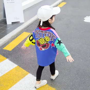 

Korean version of the girl's letter printed T-shirt 2020 autumn new baby foreign bottoming shirt