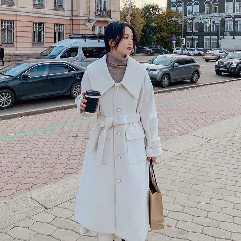 

Photo Shoot Red Woolen Jacket Women's Fall And Winter Clothes 2020 New Style Mid-length Short-height Popular Woolen Cloth Coat