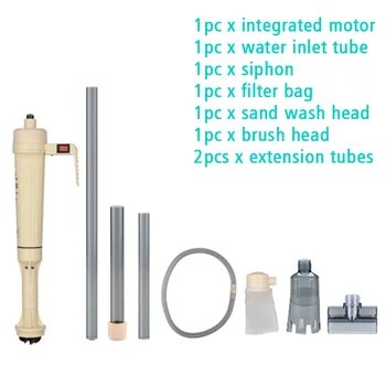 

Tool Small Aquarium Gravel Cleaner Siphon Pump Multifunction Water Filter Adjustable Length Fish Tank Electric Battery Operated