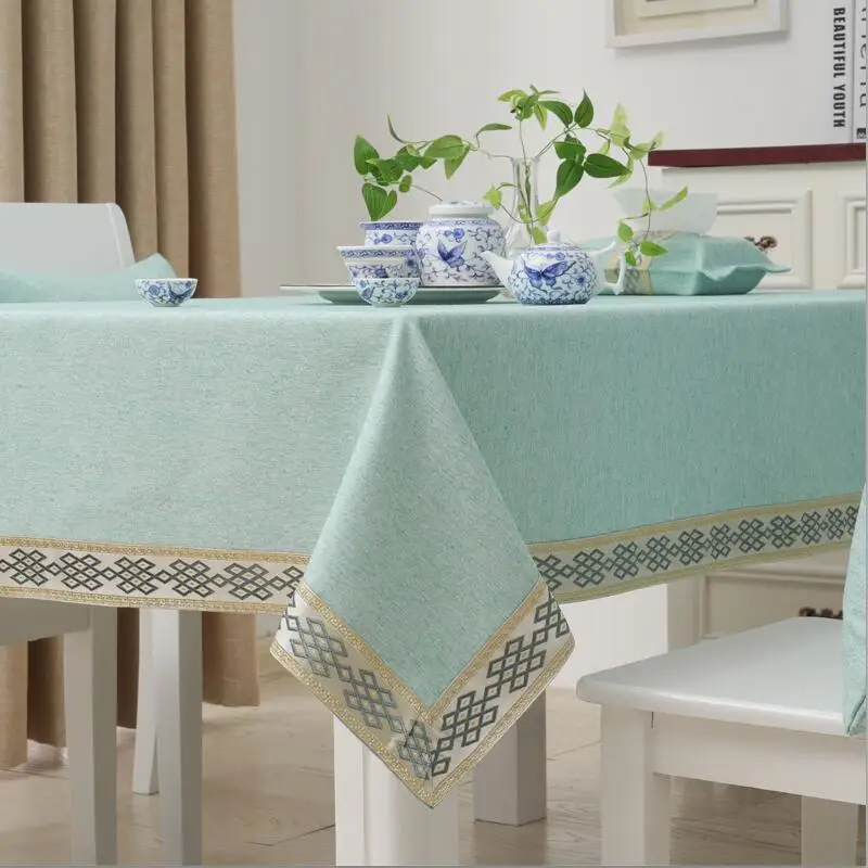 

Christmas Table Cloth Rectangular Table Cover for Wedding Party Hotel Tablecloth Solid Thick Polyester Cotton Dining Tablecloths