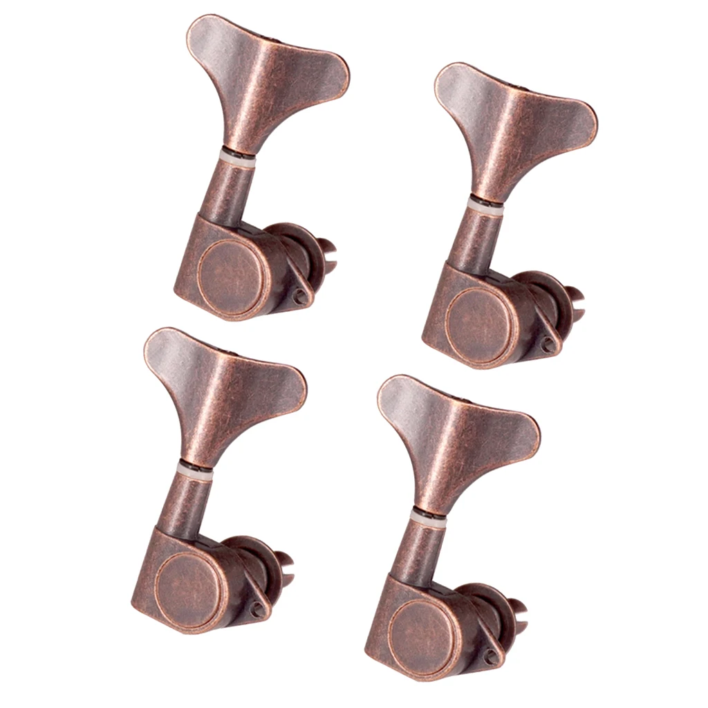   Tail Buttons Bass String Tuners Pegs keys Machine Heads 4R Red Bronze