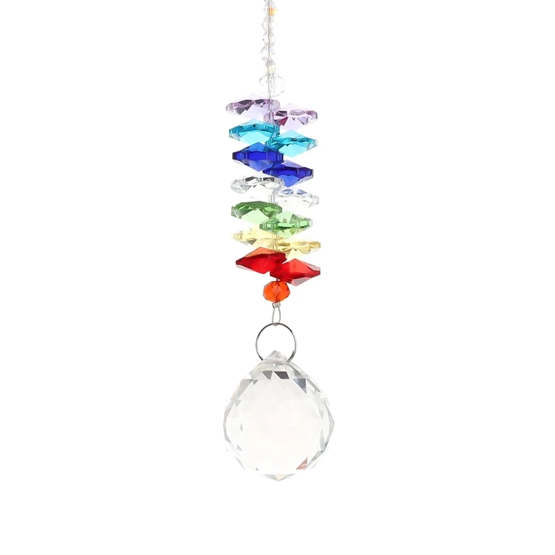 Glass Crystal Suncatcher Ball Chandelier Part Prism Hanging Pendants Home Decorations Rainbow Collection Window Hanging Decor