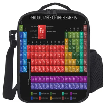 

Periodic Table Of Elements Chemistry Portable Thermal Picnic Shoulder Lunch Bag for Women Office Cooler Box Handbag Pouch