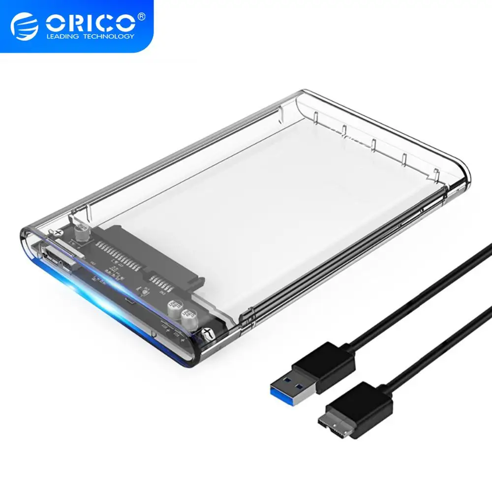 Корпус мобильного жесткого диска ORICO 2 ТБ с USB 3 0 на SATA внешний корпус без винтов