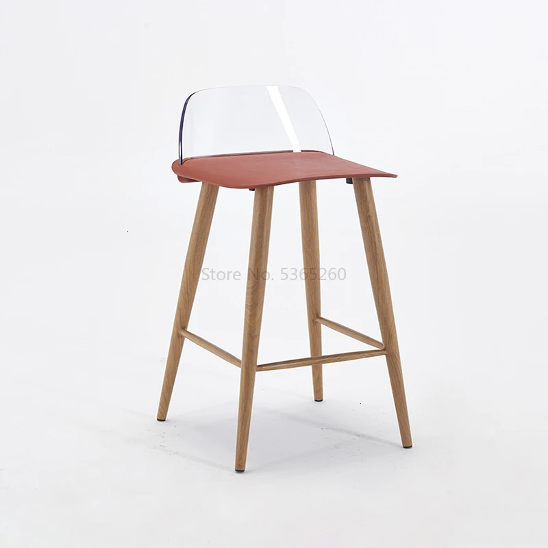 

Nordic Bar Counter Chair Modern Simplicity High Foot Stool Reception Bar Chair Originality Designer Chair Gold Metal Chair