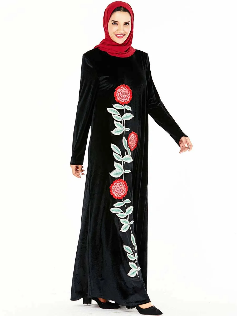 BNSQ арабское золото бархат вышитые abaya индийская одежда для женщин Punjabi Kurta вечерние макси с длинным рукавом пакистанские платья Caft