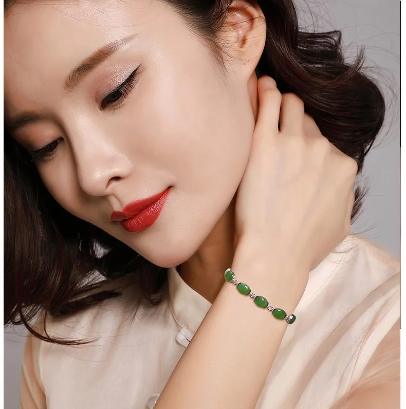 Armbanden Voor Vrouwen Для женщин браслет(Hetian) нефрита, Женский индивидуальностью сладкий подарок на день рождения