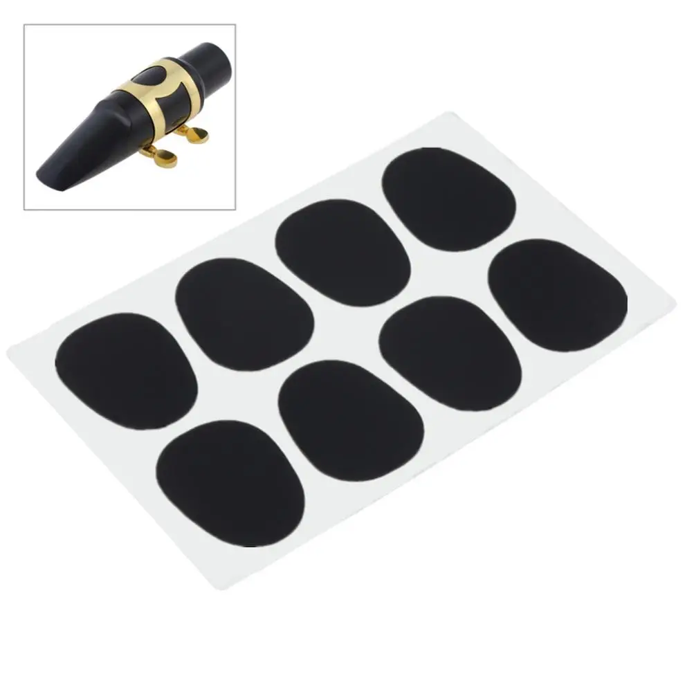 Saxophone Mouthpiece Cushions 8pcs/lot Black Silicone 0.5mm Alto Tenor Saxophone Clarinet Mouthpiece Cushions