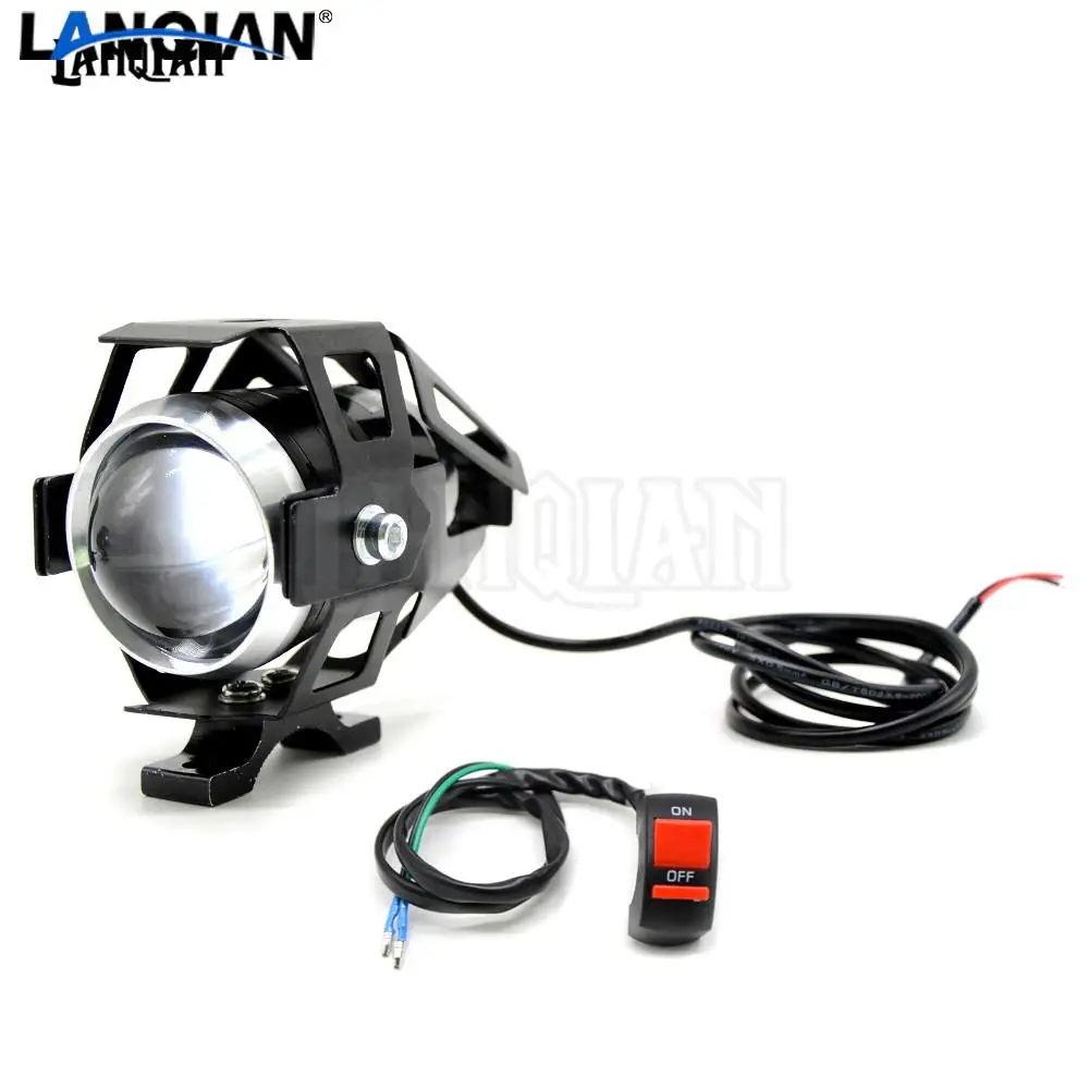 Universal Motorcycle LED Light U5 12V Auxiliary Lamp Driving headlight DRL Fog Light For BMW R1200RT S1000R F800GT Accessories