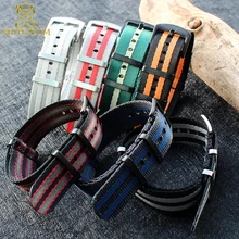 Высококачественный нейлоновый ремешок для часов perlon nato ремешок 20 мм 22 мм водонепроницаемые спортивные наручные часы мягкий ремешок для брендовых часов