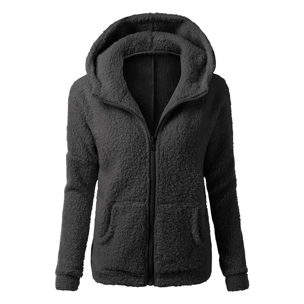 Abrigo de invierno grueso de piel de lana abrigo de invierno con capucha Parka abrigo chaqueta prendas de vestir nueva llegada - Цвет: B