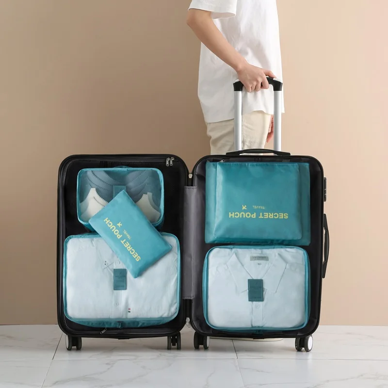 Organizadores de embalaje 6 unids/set, bolsa de malla de viaje, organizador de equipaje, Cubo embalaje para ropa, 8 colores, novedad de 2022|Accesorios de viaje| AliExpress