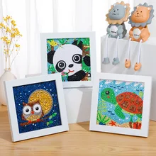 Peinture de diamant 5D en pâte pour enfants, taille de diamant, décoration de chambre à coucher, tableau de chevilles, Arts et artisanat pour filles, cadeau
