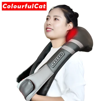

Electric Neck and Back Massager with Heat Massage Kneading for Shoulder Back Muscles Pain Relief Relax in Car Office and Home