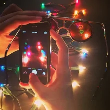 Серебристые Металлические флип-дифракционные очки с сердцем дифракционные очки