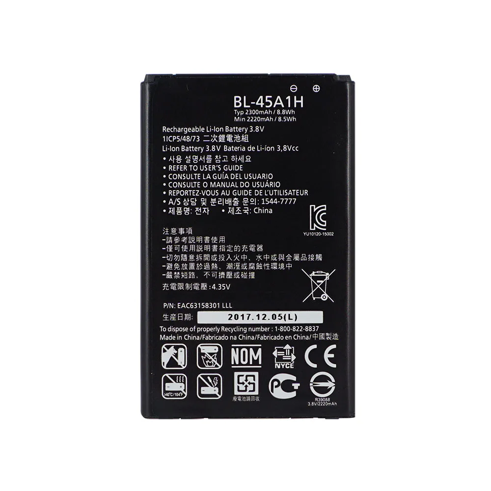 Original BL-45A1H Replacement Phone Battery For LG K10 LTE F670L F670K F670S F670 Q10 K420N K10 BL45A1H Capacity 2300mAh