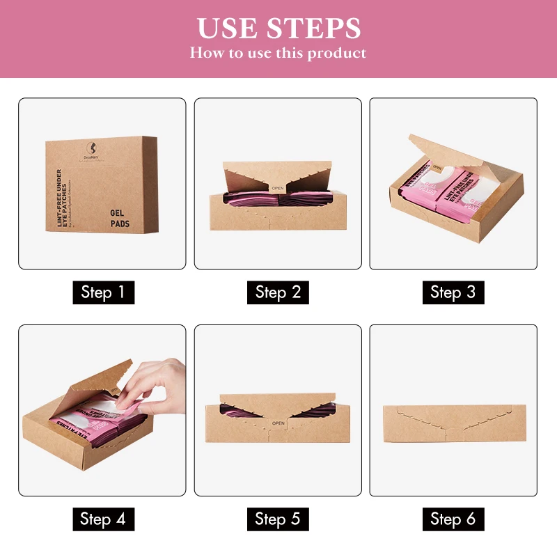 DeceMars Eye Patches for Eyelash Extension Use 50 Pairs/Pack eyelash patch eyelash pads eyelash patches eyelash accessories eyelash extension supplies
