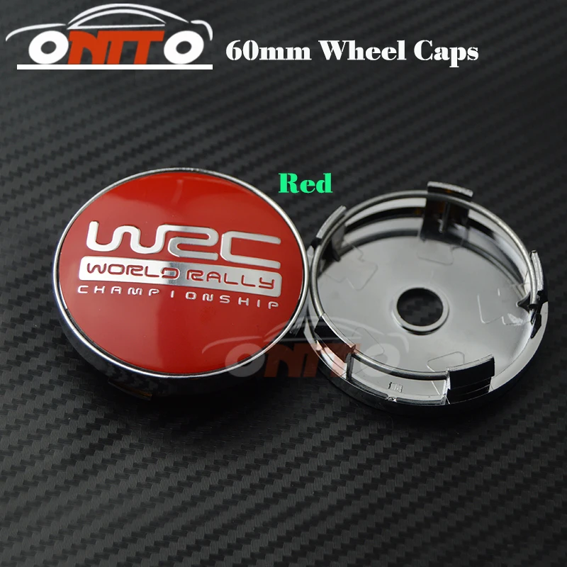 

Free Shipping 4pcs/set 60MM Red WRC Logo Car Wheel Center Cap Hub Caps Car Rims Cover Badge Emblem auto accessories