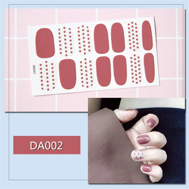 Nusx Nail Polish Stripes DIY Waterproof Nail Stickers Wraps Cute Cartoon Pattern Nail Stickers Nail Foil 2