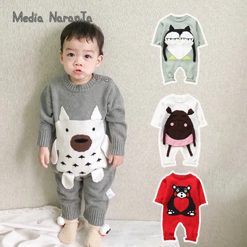 Spring autumn cotton solid color swan pocket long-sleeved jumpsuit children's clothing romper boy girl baby infant clothes