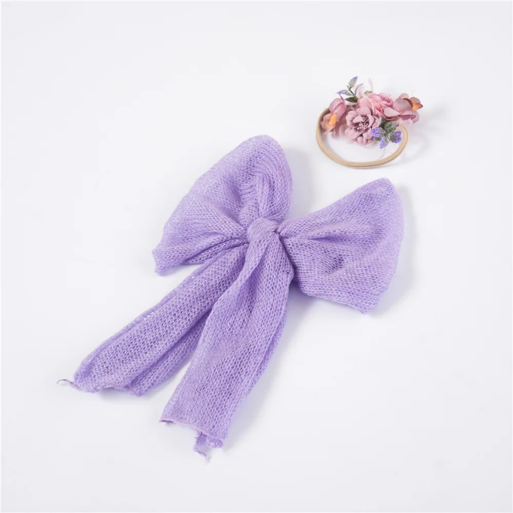 newborn family photography Baby Newborn Photography Props Blanket Wrap Wool Knitted Bow Baby Headband Shoot Studio Accessories best Baby Souvenirs