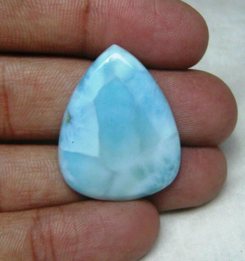 

10x15 мм натуральный кабошон Ларимар грушевидный небесно-голубой цвет свободный драгоценный камень розничная продажа