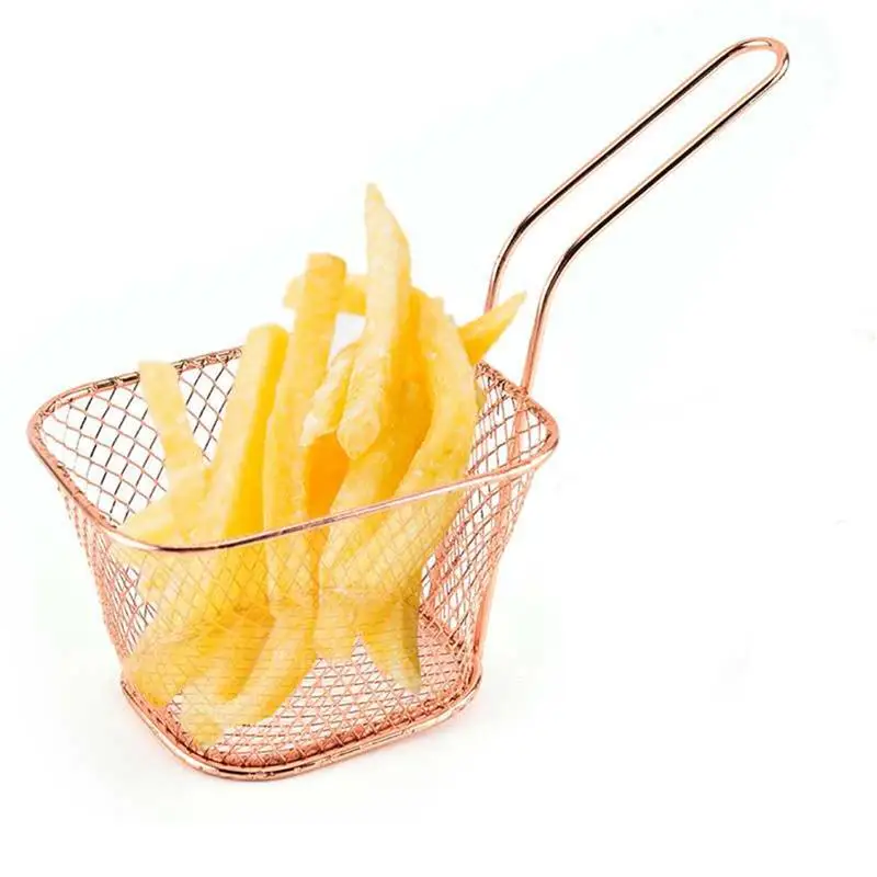 

Frying Basket Strainer Food Colander Mesh Fry Basket Filter Mesh Bowl for Potatoes Chips French Fries Chicken Wings